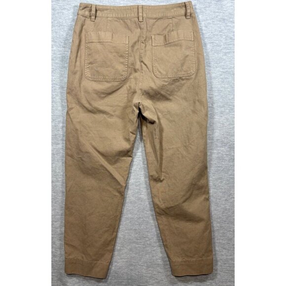 Eileen Fisher Womens Khaki Cropped Pants Size 8 Organic Cotton‎ & Hemp Blend - Picture 4 of 4